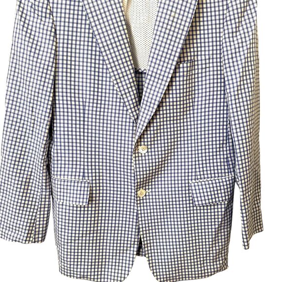 PAUL STUART Mens Checkered Blazer Sz 41 Semi-Tall/Long - Picture 2 of 6